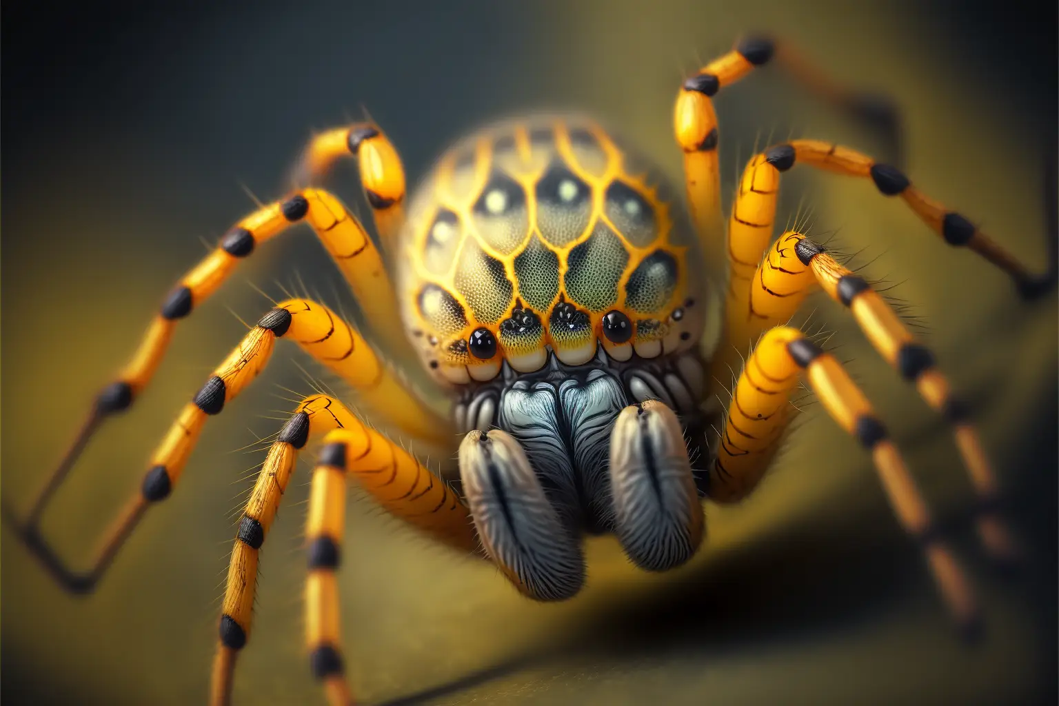 Yellow Spider Very Realistic Very Detail Macro Photography Great Quality 4K --Ar 3:2