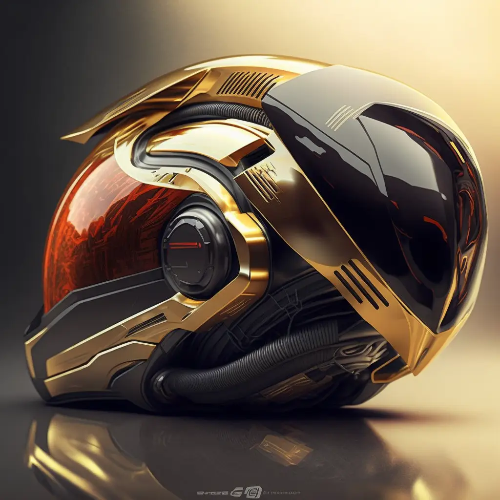 Motorcycle Helmet, Hyper Realistic, Futuristic, High End Photography