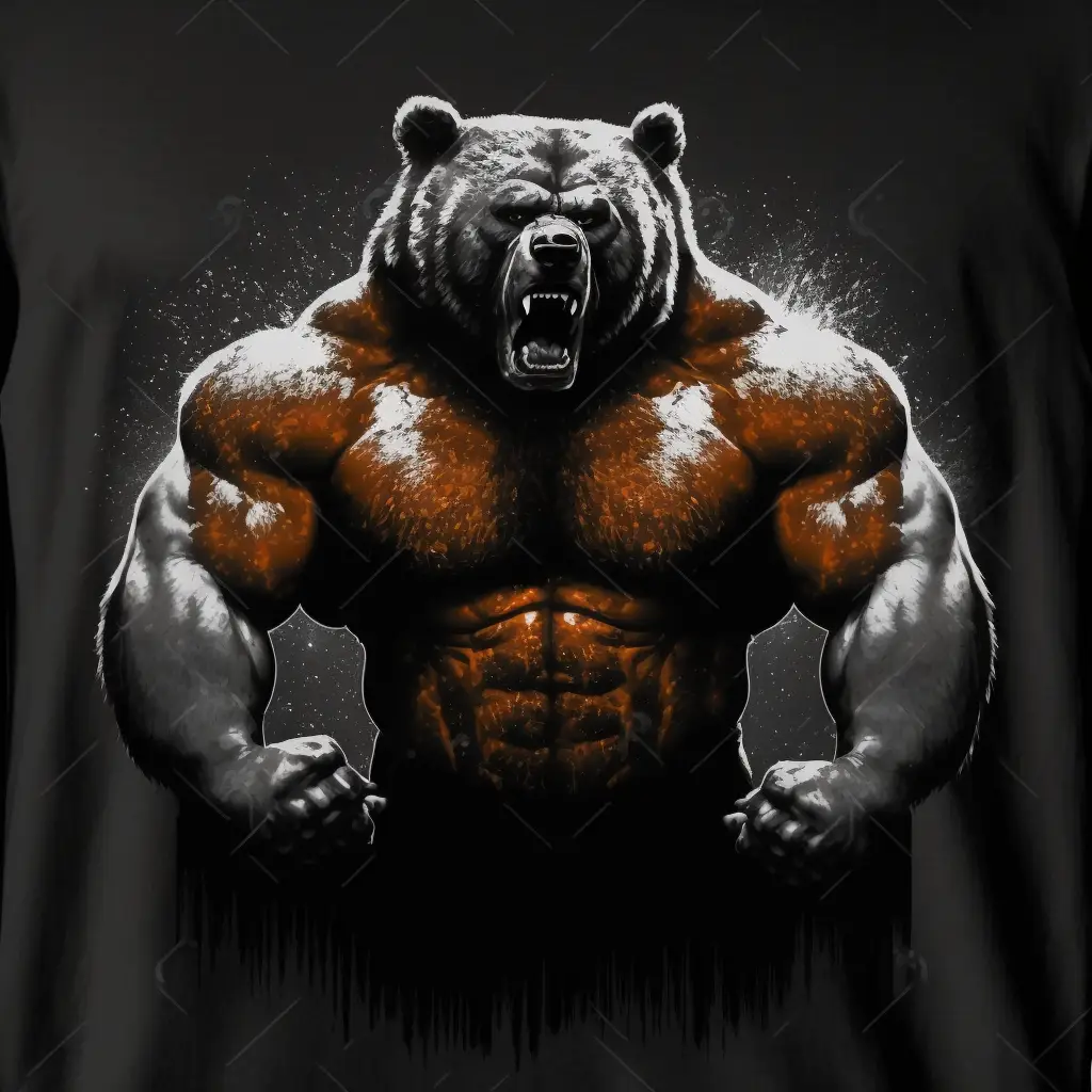 Imagine Bodybuilding Grizzly Bear