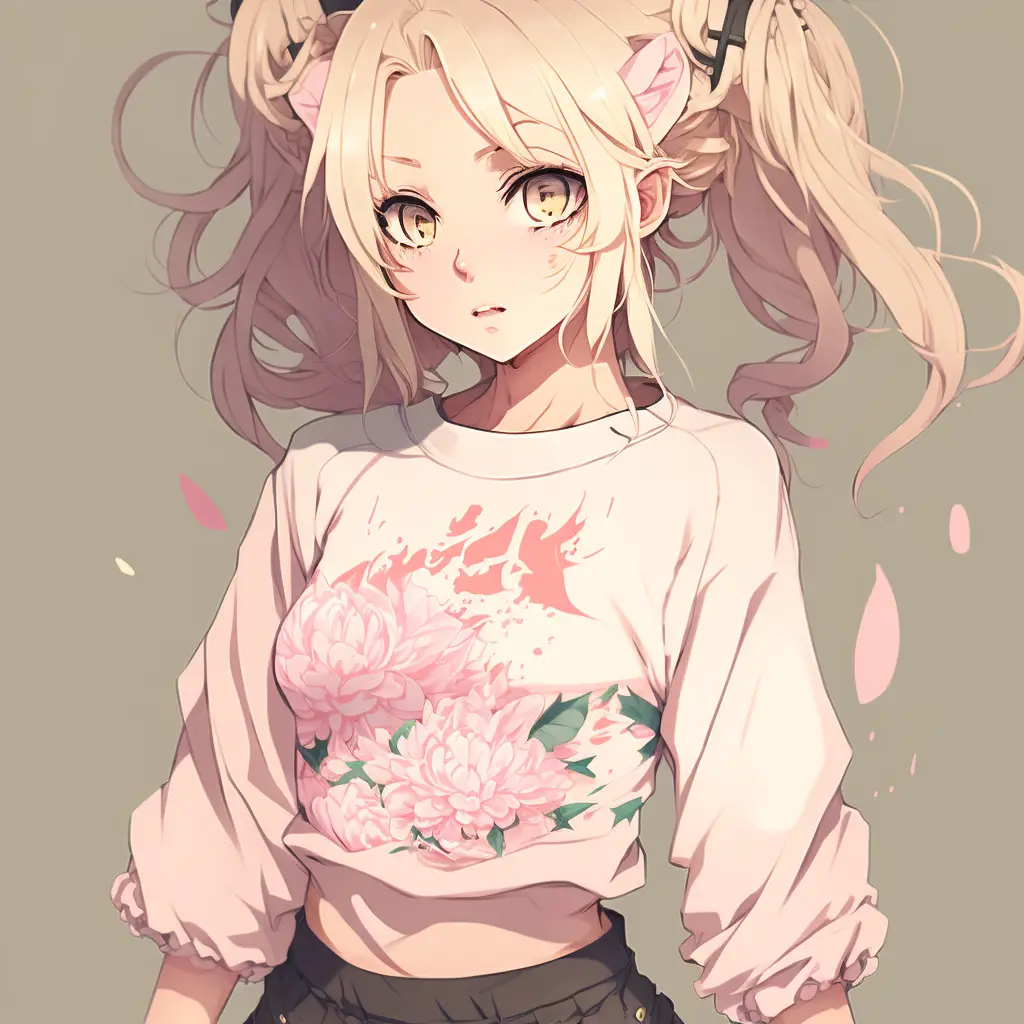 Cute Anime Girl Wearing Showing Clothing