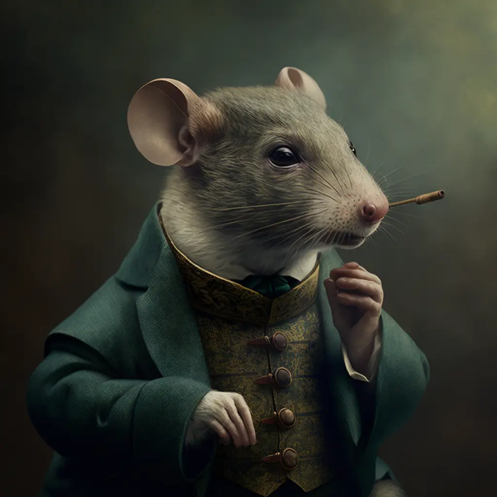 Mouse In Sherlock Holmes Costume