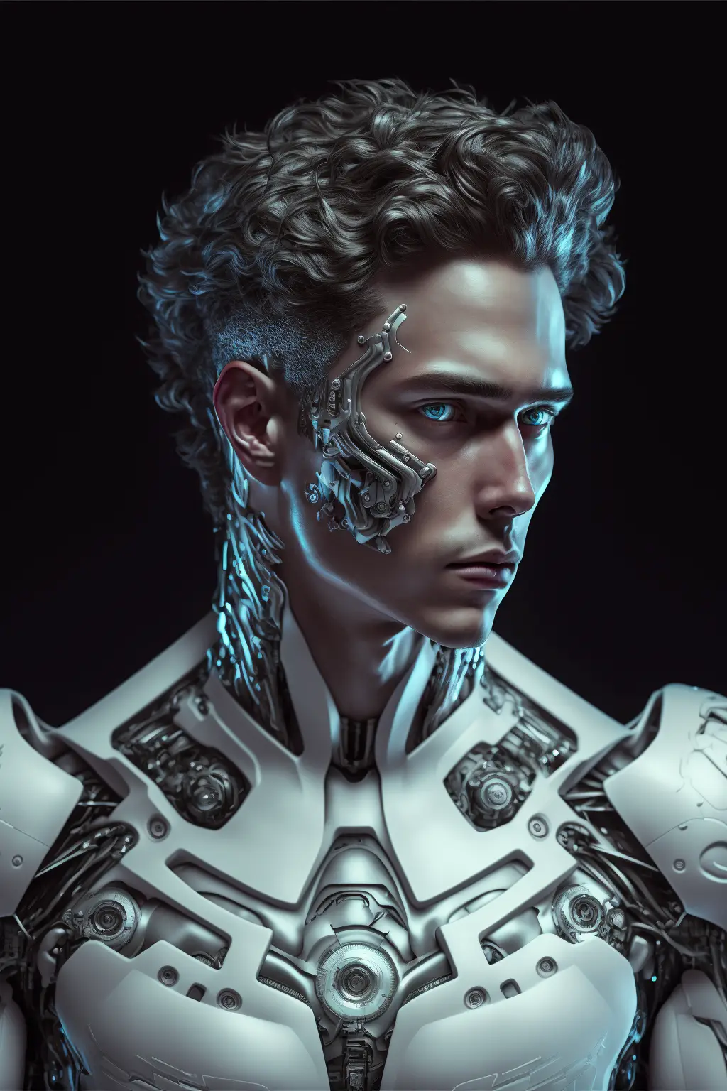 Porcelain Skin Male Cyborg