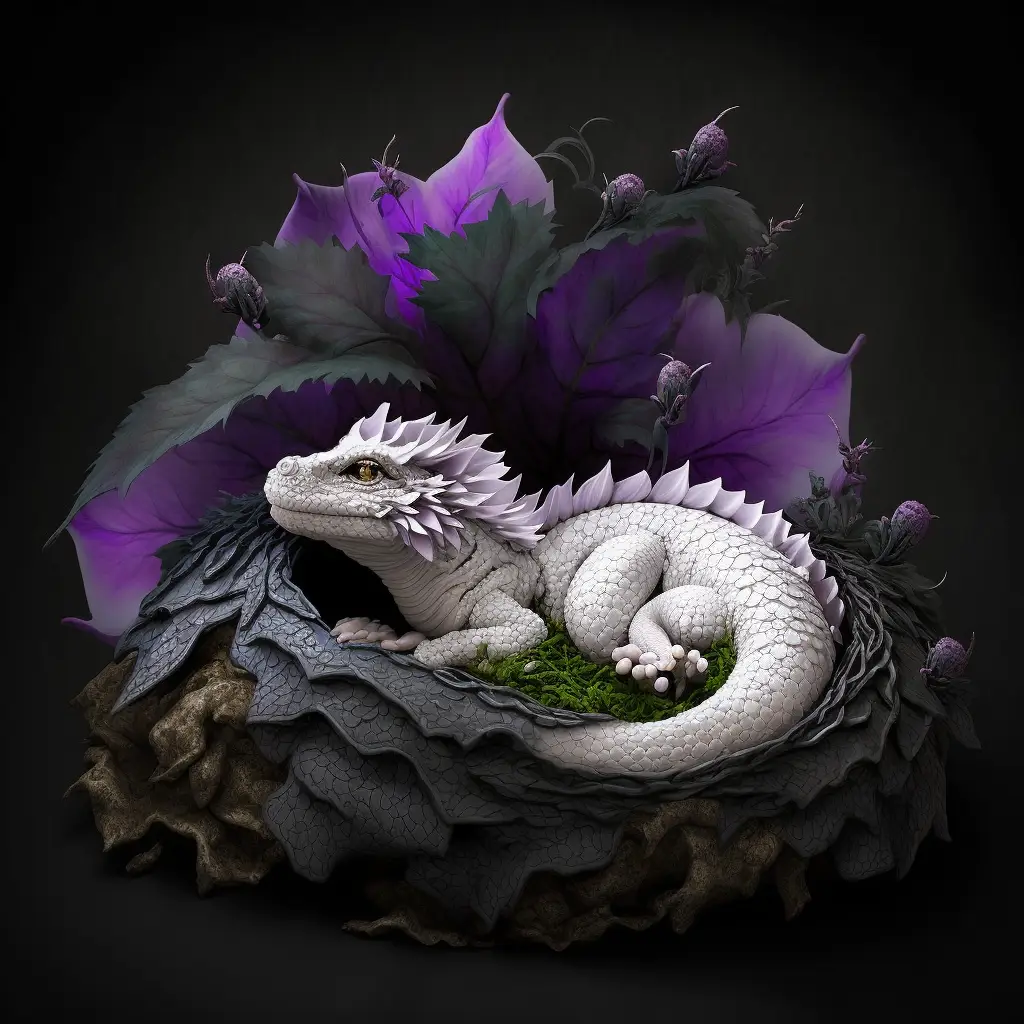 Little White & Purple Dragon