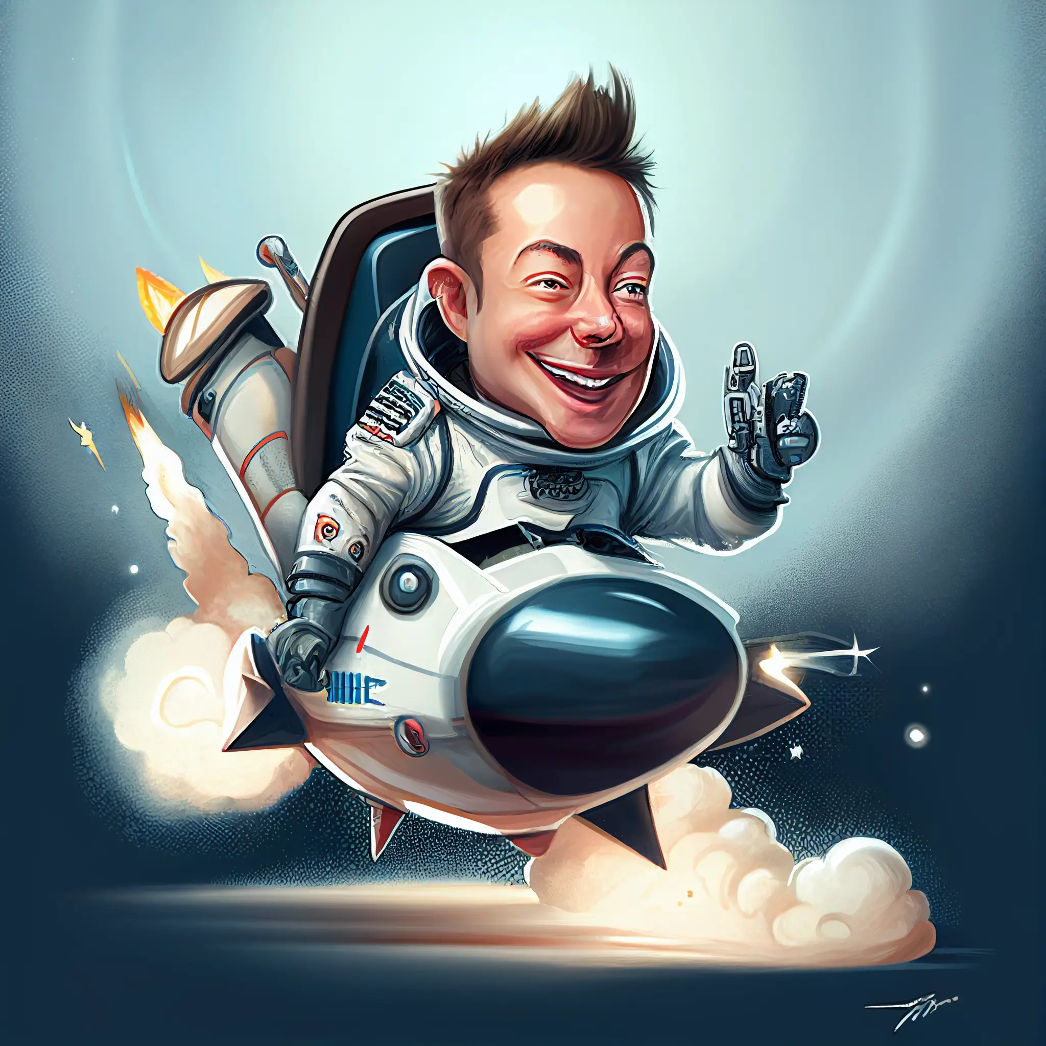 Elon Musk Riding