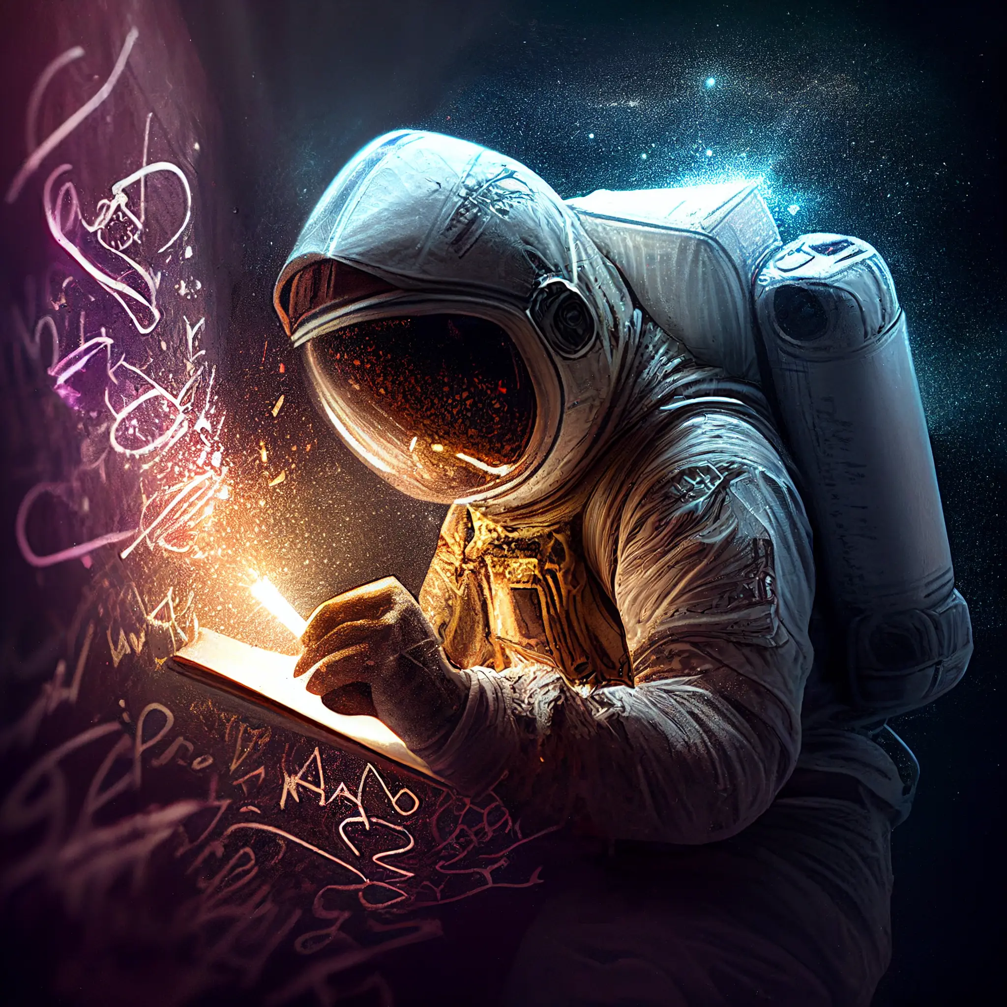 Astronaut Writing