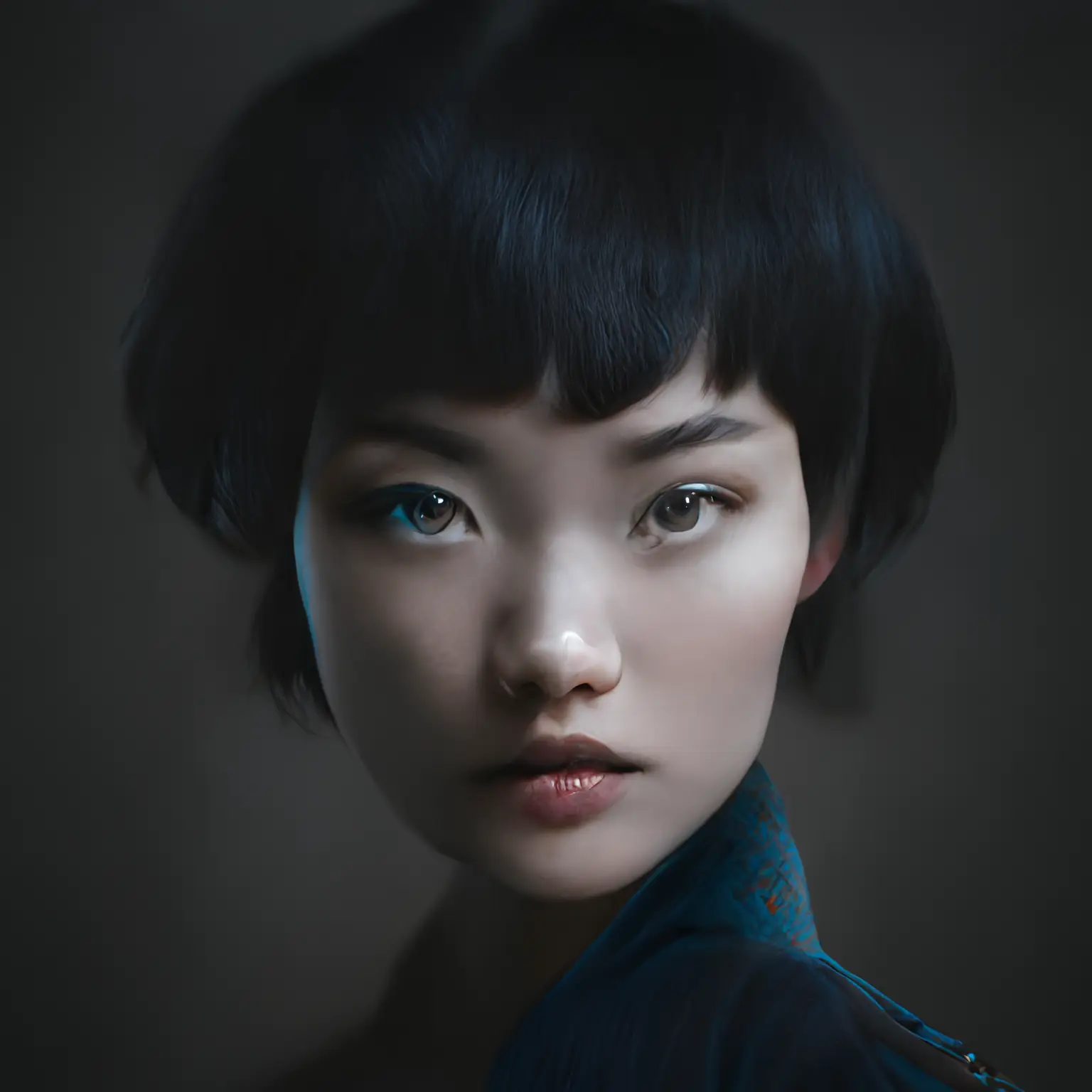 Asian Girl Blue Eyes