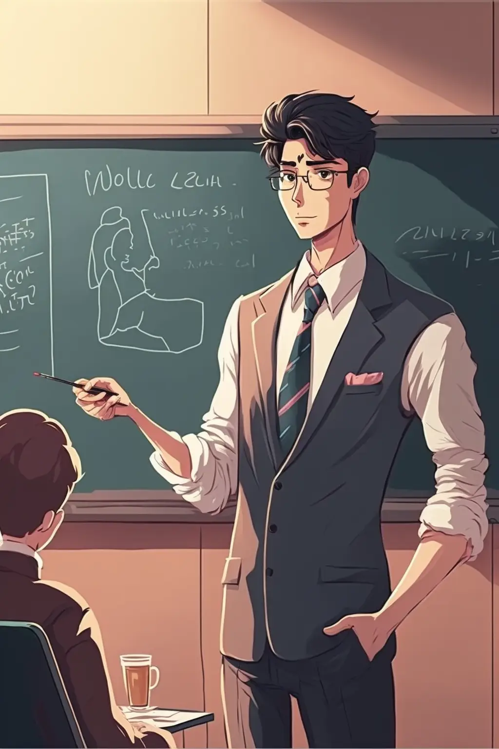 A Male Teacher Young Handsome