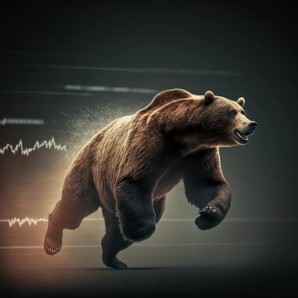 A Soaring Aggressive Bear Running