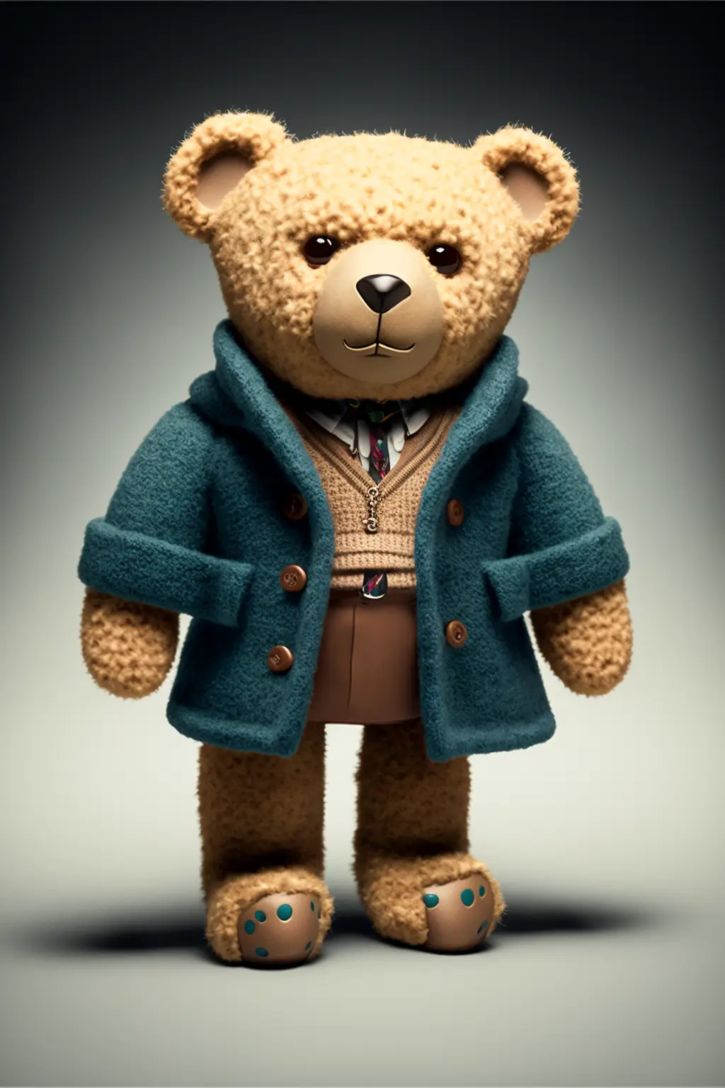 A Teddybear As A Fashion Model