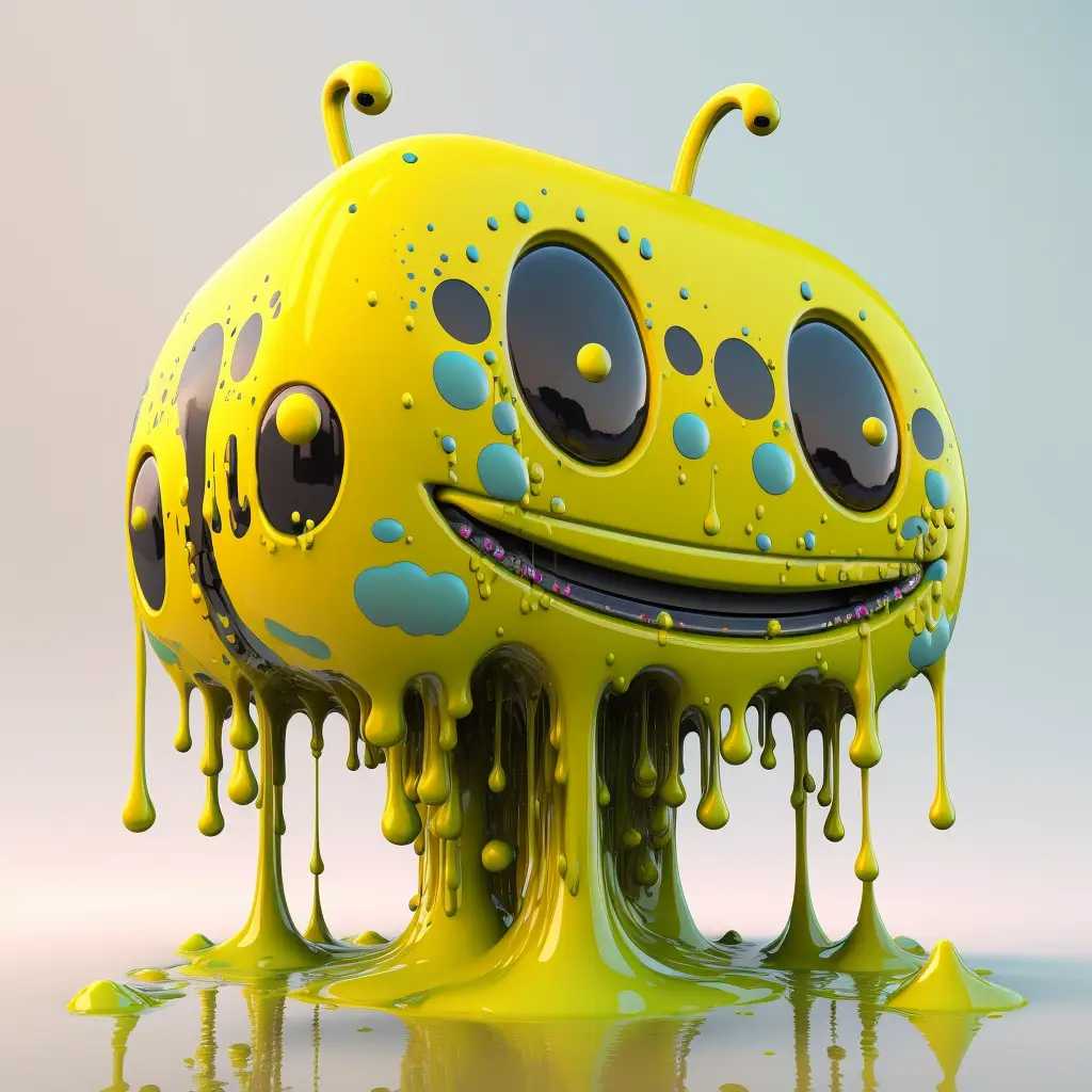 Acid Smiley Drips Inflatable Rave Ar 33 Robot